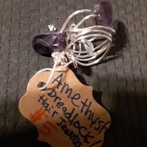 Amethyst dreadlock/hair jewelry